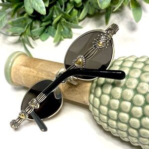 Vintage Brighton Handmade Charmed Hearts Oval Lens Sunglasses